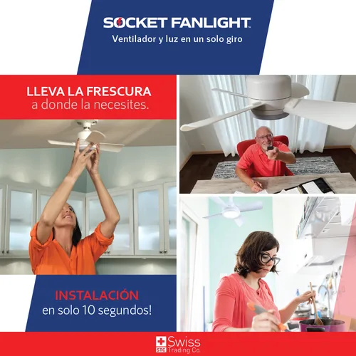 Vista 2 de Socket Fan Light Unitario