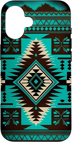 Vista 32 de South West Turquoise Native American Aztec Pattern Case for iPhone 17