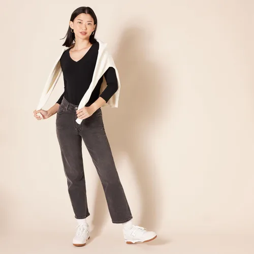 Vista 5 de Tienda Essentials - Camisa de manga 34 y cuello en V para mujer