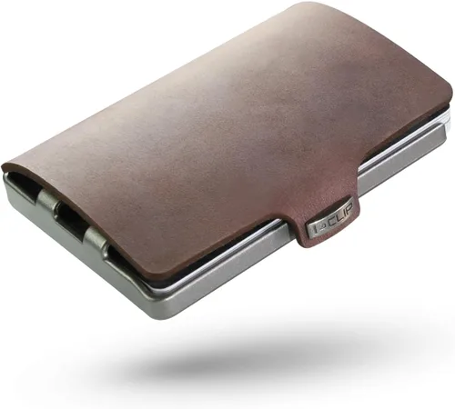 Vista 7 de I-CLIP Tarjetero original con clip de dinero - Cartera delgada de cuero suave - Cartera de cuero - Billetera premium - Tarjetero - Suave al tacto