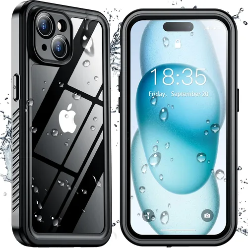 Vista 28 de SPIDERCASE Funda impermeable para iPhone 12 Pro Max, lente integrada y protector de pantalla, protección completa resistente, 12 pies, a prueba