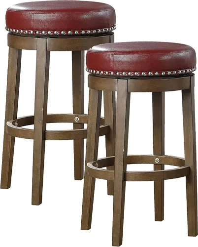Vista 11 de Lexicon Blueridge Taburete giratorio de altura de comedor (juego de 2), 19.5 pulgadas SH, negro