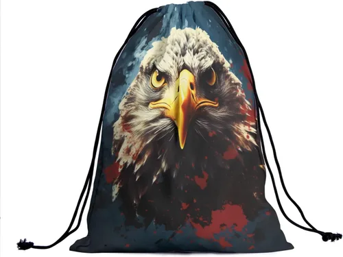 Vista 226 de Bolsa de agarre de gimnasia de piel de animal, bolsa de gimnasia con cordón ajustable, bolsa de cuerda para fauna silvestre, Mariposas Galaxy