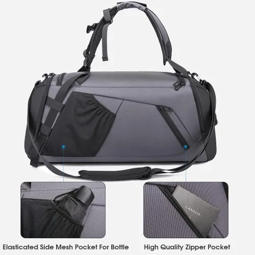 Vista 7 de BANGE Gym Sports - Mochila de lona para hombre y mujer