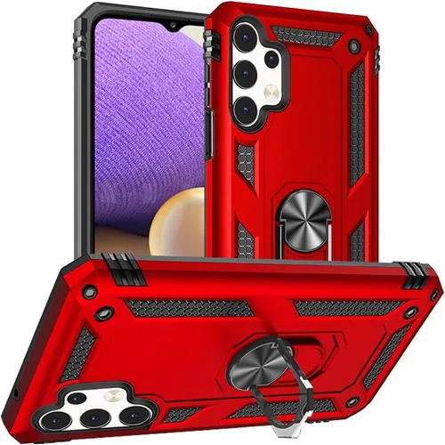 Vista 10 de Yiakeng Funda para Galaxy A32 5G, Samsung A32 5G, fundas protectoras de grado militar con anillo para Samsung Galaxy A32 5G (verde militar)