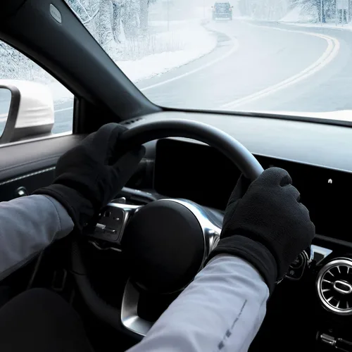Vista 5 de Guantes de invierno para hombres y mujeres -20 F térmicos de piel de ciervo aislados, guantes de trabajo de forro polar cálido Heatlok de algodón