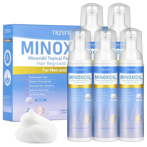 Vista 10 de Minoxidil - 5% para hombres y mujeres con aplicador de rodillo y bolígrafos aplicadores de precisión, solución tópica extra fuerte