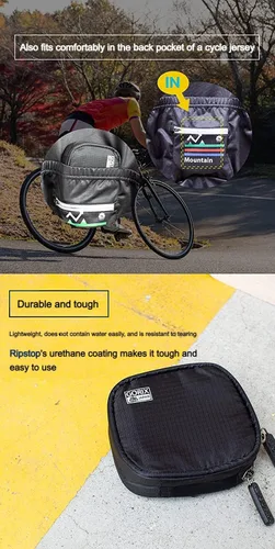 Vista 5 de GORIX Ciclo cartera bolsa pequeña impermeable teléfono móvil monedero carretera MTB bicicleta (GX-Bkmini)
