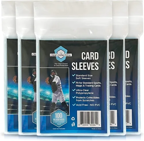 Vista 8 de Protectores de tarjetas de béisbol - 100 fundas para juegos deportivos
