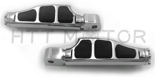 Vista 5 de MT216-048B+PA005X2 - Chrome Flat Wing Footpegs Foot Rest Compatible with Front 1999-2016 YZF-R6 R6S 600R