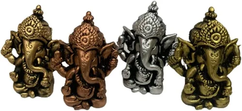Vista 2 de Satre Online and Marketing Lord Ganesha - Juego de 4 estatuas de Ganesh Vinayak ídolo decorativo para decoración del hogar y templo, regalo