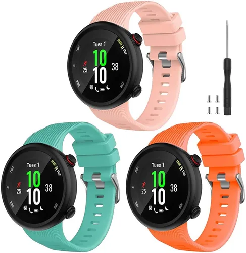 Vista 18 de Compatible con la correa Garmin Forerunner 45S, correa de repuesto deportiva de silicona suave, pulsera de fitness para Garmin Forerunner 45S