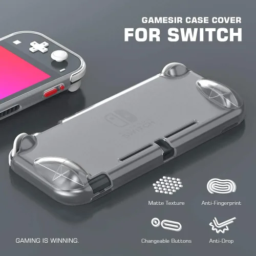 Vista 2 de GameSir - Carcasa protectora para Nintendo Switch Lite translúcida antigolpes antiarañazos