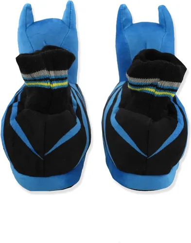 Vista 4 de DC Comics Batman - Pantuflas de felpa 3D para niños pequeños, Azul