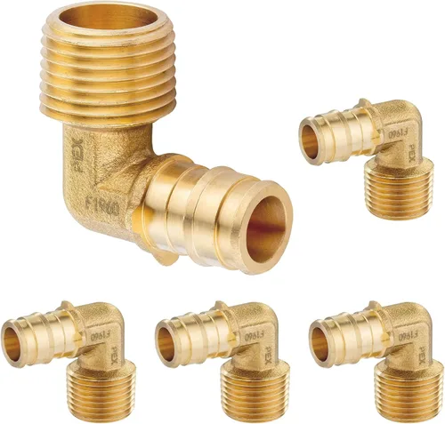Vista 16 de Paquete de 2 accesorios HeSun PEX-A, codo de expansión de rosca NPT macho de 3/4 pulgadas PEX-A x 3/4 pulgadas, ASTM F1960098-2)