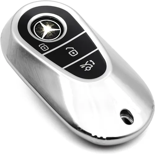 Vista 9 de Creativity Funda para llave de Mercedes Benz. Hermosa funda de TPU compatible con CLS CLK AMG ML C CL E S SL SLK G GLC GLE GLS M R Smart Remote Key