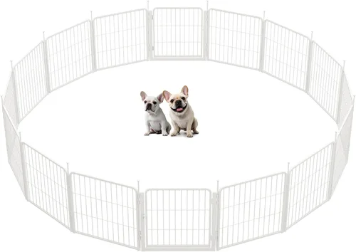 Vista 15 de SunsGrove Corralito para perros de interior, 24 pulgadas, 2 paneles, corralito de juego para cachorros, para interiores, fácil instalación, valla