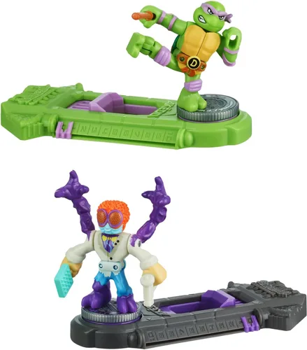 Vista 2 de Legends of Akedo Teenage Mutant Ninja Turtles. Mini guerreros de batalla contra paquete Donatello Vs Baxter Stockman M