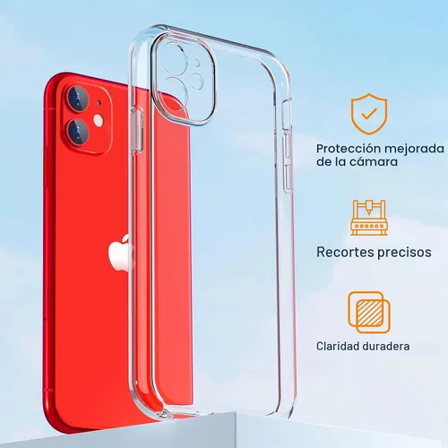 Vista 2 de COOLQO Funda para iPhone 11 con protectores de pantalla, protección contra caídas de grado militar, doble capa de protección resistente a prueba
