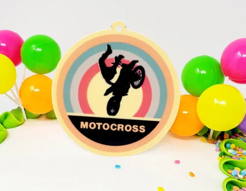 Vista 2 de Juego de decoración de pastel de motocross (diseño único)