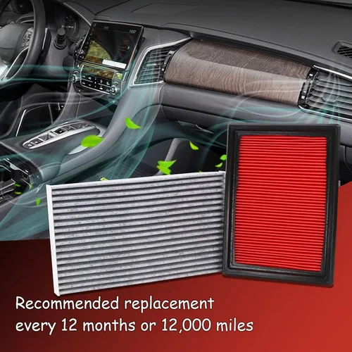 Vista 6 de Kit de filtro de aire del motor 16546-17B00 y filtro de aire de cabina 27277-3DF0A compatible con Juke 2011-2017 Sentra 2013-2019 Reemplaza