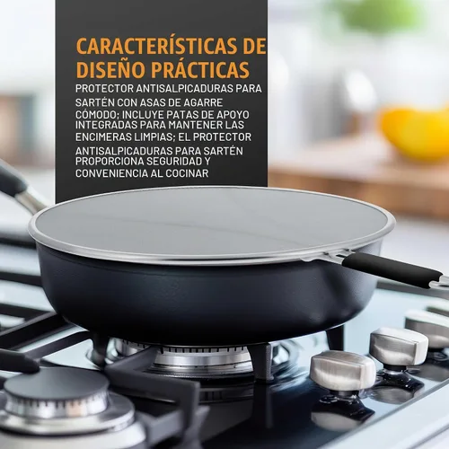 Vista 4 de U.S. Kitchen Supply Protector de salpicaduras de acero inoxidable de 13 pulgadas, cubierta de malla fina, grasa y aceite, pantalla de salpicaduras