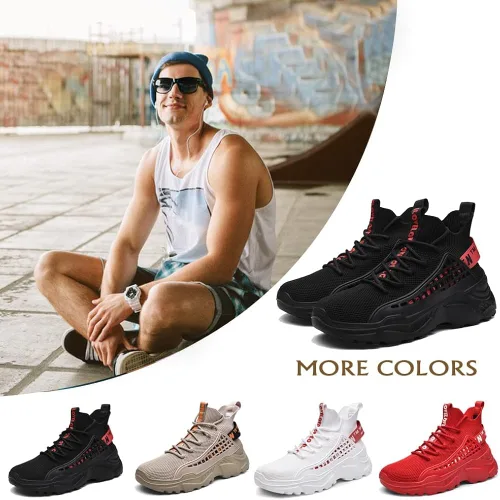 Vista 5 de XIDISO - Zapatos deportivos modernos para hombre, informales, para correr o caminar