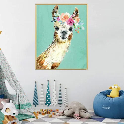 Vista 4 de UB - Kit de pintura de diamantes 5D para adultos y niños, arte de diamantes de alpaca, arte de bricolaje, bordado de punto de cruz, manualidades