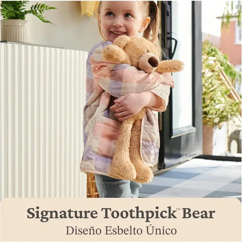 Vista 2 de GUND Toothpick, oso de peluche teddy clásico para edades de 1 año en adelante, beige, 15 pulgadas
