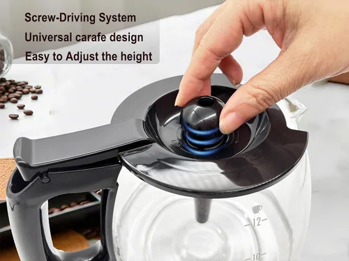 Vista 2 de Repuesto universal para cafetera de 12 tazas, compatible con Mr Coffee, Black&Decker, Hamilton Beach y la mayoría de las cafeteras de marcas