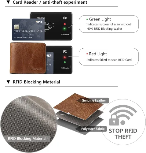 Vista 8 de BOSTANTEN Maletín para hombre de 17 pulgadas, bolsa para laptop e imagen del producto, carteras de cuero genuino para hombres, billetera plegable
