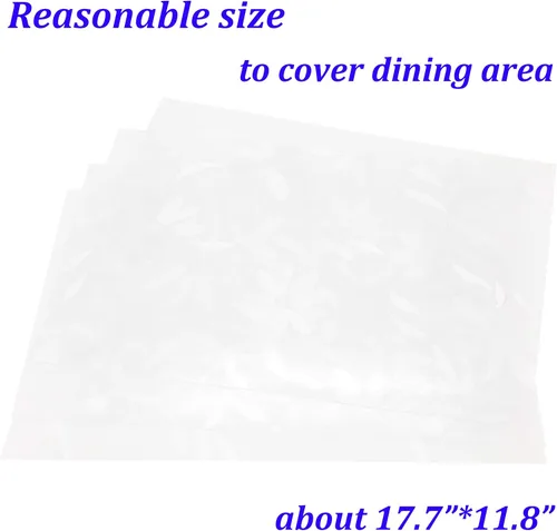 Vista 3 de Juego de 4 manteles individuales gruesos e impermeables de plástico limpio para cocina, mesa de comedor, manteles individuales de plástico, lavables