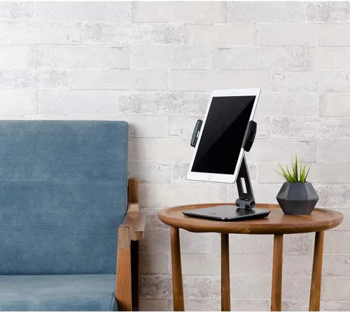 Vista 5 de KABCON Soporte para Tableta, Soporte para Tableta de Aleación de Aluminio con Tensión Ajustable para Escritorio, Base de Soportes para Tabletas