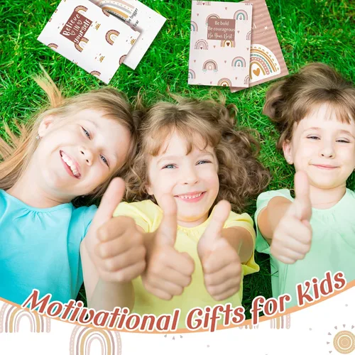 Vista 6 de Colarr 50 mini diarios inspiradores a granel, pequeños blocs de notas inspiradores de arco iris, cuadernos de bolsillo motivacionales, regalos