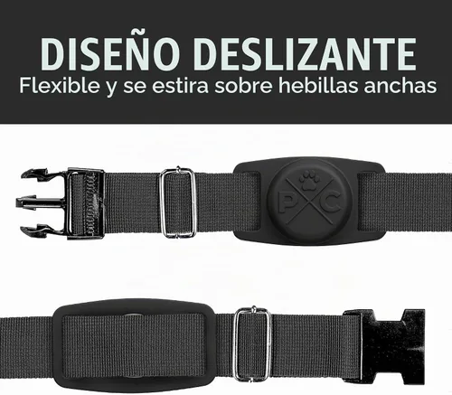 Vista 4 de Collar para Perro Pup Culture AirTag Collar Protector y Duradero para AirTag de Perro - Rastrea a Tu Mascota Usando la Tecnología Apple AirTag