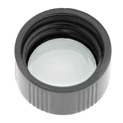 Vista 3 de Botella de vidrio transparente con tapas negras a rosca, de 3.75 pulgadas, 8 adarmes, 1 onza, para muestras, almacenamiento de cosméticos, hierbas