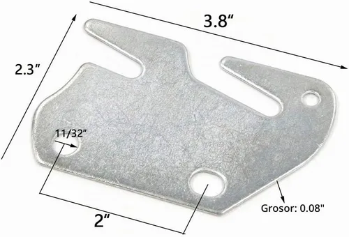 Vista 2 de Bitray Placas de madera para cama de madera para riel de cama de madera, soporte de marco de cama, reemplazo de estribo - 4 piezas 4pcs