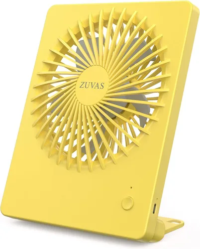 Vista 8 de Zuvas Ventilador de escritorio con pilas, recargable de inclinación de 180°, ventilador personal plegable ultra silencioso, pequeño, portátil, de 3
