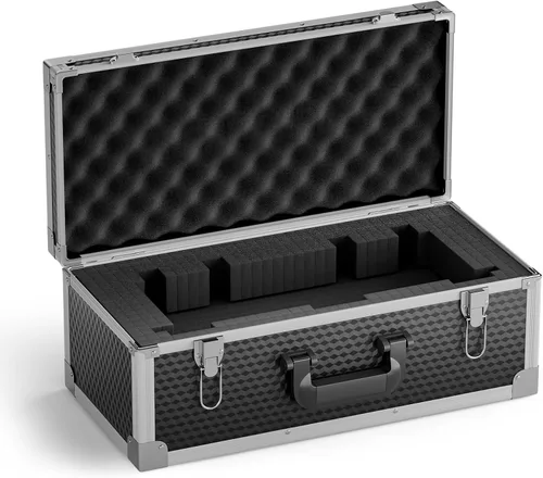 Vista 8 de Phenyx Pro Estuche de transporte de tamaño mediano, espuma precortada personalizable, construcción robusta de aleación de aluminio, adecuado