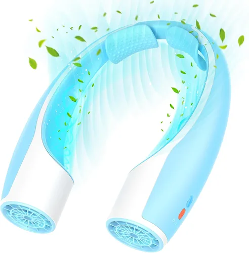 Vista 14 de Rohent Ventiladores de Cuello Portátiles que Soplan Aire Frío para Interior: Ventiladores de Enfriamiento Más Rápidos que Soplan Aire Frío Ultra