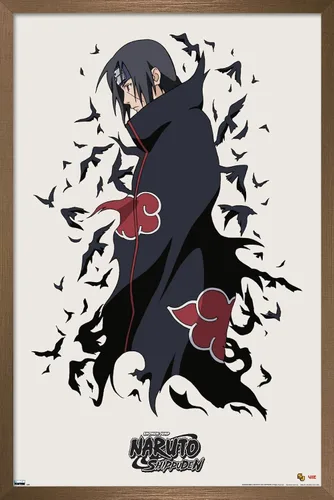 Vista 11 de Trends International Naruto Shippuden - Póster de pared de Itachi, 14.725 x 22.375 pulgadas, versión enmarcada de madera de granero