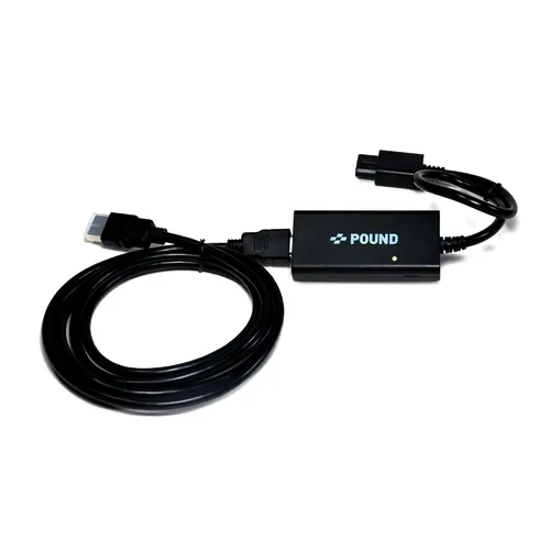 Vista 2 de POUND HD Link Cable for Original Super Nintendo SNES - HDMI Cable with RGB Quality 720p Resolution Plus Micro USB Cable for Boosted Power
