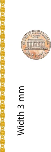 Vista 5 de LIFETIME JEWELRY Collar de cadena de desplazamiento de 0.118 in para mujeres y hombres, chapado en oro real de 24 quilates