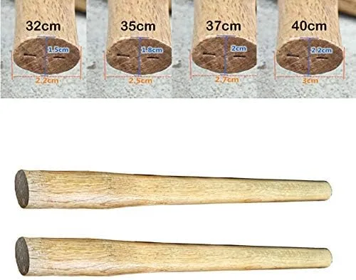 Vista 3 de Paquete de 2 martillos octogonales de madera con mango de madera, mango a prueba de golpes, martillos de repuesto, mazos, herramienta de mano de 13