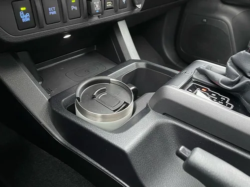 Vista 7 de Portavasos de gran tamaño para Toyota Tacoma de 3ª generación (2016-2023) Reemplazo de portavasos de plástico moldeado para Tacoma – Negro