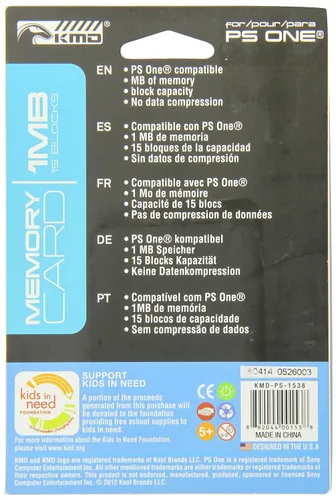 Vista 2 de Komodo Playstation 1 Memory Card 1MB