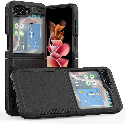 Vista 26 de Funda WOGROO para Samsung Galaxy Z Fold 4 - Funda protectora para teléfono a prueba de golpes, duradera, negra