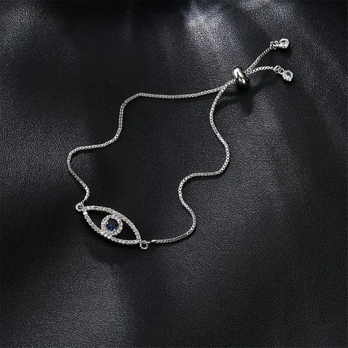 Vista 24 de Evil Eye Bracelets Hamsa Bracelet - 18K Gold Plated Adjustable Eye of Protection Bracelet Silver Evil Eye Amulet ojo Bracelet Gold Evil Eye Jewelry