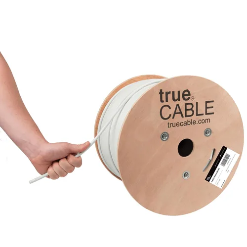 Vista 14 de TRUE CABLE Cable Ethernet Cat6A a granel de entierro directo, F/UTP, blindado F/UTP, 500 pies, blanco, impermeable, chaqueta OSP para exteriores