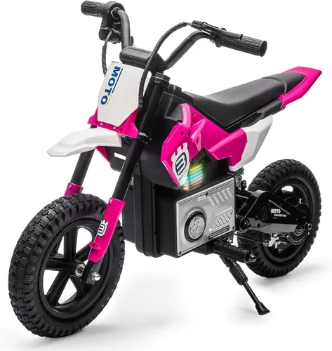 Vista 12 de Blitzshark Motocicleta Eléctrica de Tierra de 24 V para niños, motocicleta eléctrica con motor de 200 W de 5 a 12 años, motocicleta eléctrica